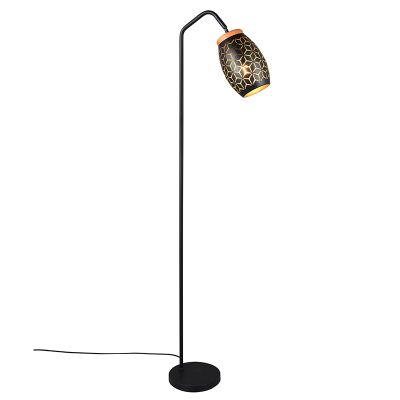 Lampadar modern negru, Delana, con întrerupător