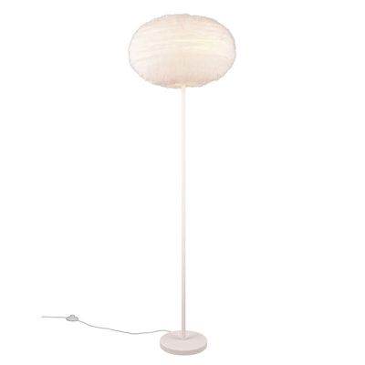 Lampadar bej din textil, Vijay, con întrerupător