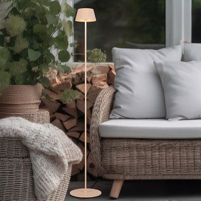 Lampadar reîncărcabil modern maro, Reshma, 1,5W, LED 3000K, IP44, cu întrerupător tactil