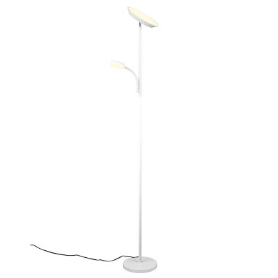 Lampadar modern alb, Shahid, 17W, LED reglabil de la alb cald la alb rece, cu întrerupător tactil