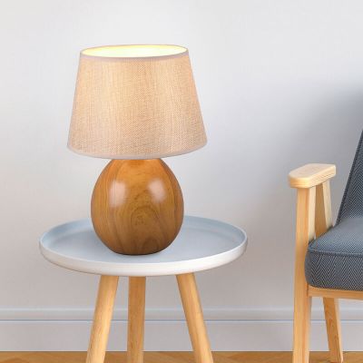 Lampă de masă din ceramică maro, Yet, con întrerupător