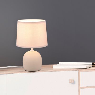 Lampă de masă din ceramică maro, Myrna, con întrerupător