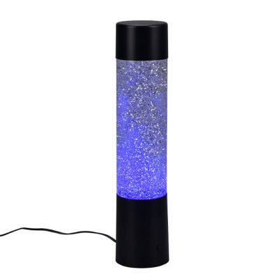 Lampă de masă modernă neagră, Umar, 1W, LED RGB, con întrerupător