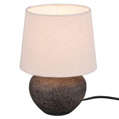 Lampă de masă din ceramică maro, Ulo, con întrerupător