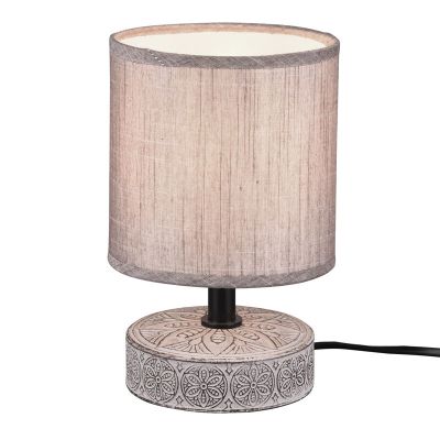 Lampă de masă din ceramică maro, Lola, con întrerupător