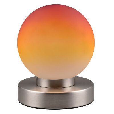 Lampă de masă nichel din metal, Serdal, con întrerupător