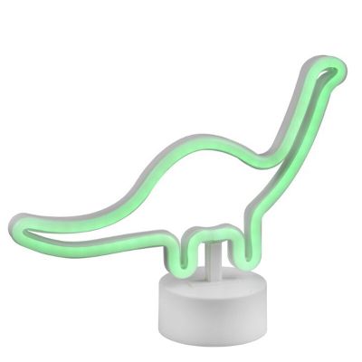 Lampă de masă copii albă din plastic, Dino, 2W, LED 3000K, con întrerupător