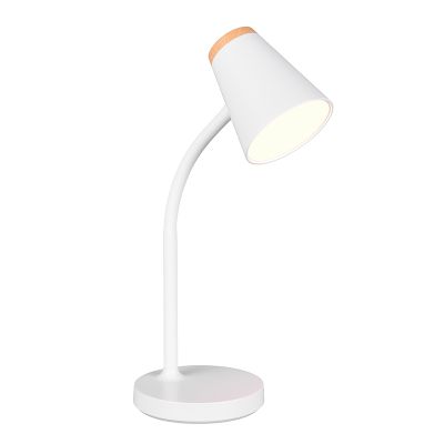 Lampă de masă modernă albă, Rahul, 4,5W, LED 3000K, con întrerupător