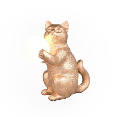Lampă de masă modernă aurie, Gatto, con întrerupător
