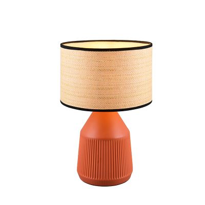 Lampă de masă din ceramică portocalie, Shivam