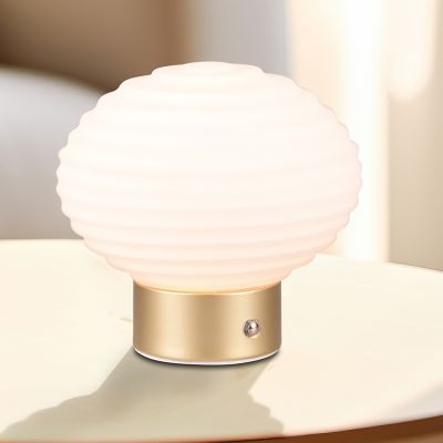 Lampă de masă reîncărcabilă retro alamă, Walid, 2W, LED 3000K, cu întrerupător tactil