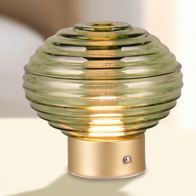 Lampă de masă reîncărcabilă retro alamă, Walid, 2W, LED 3000K, cu întrerupător tactil