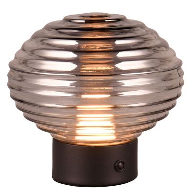 Lampă de masă reîncărcabilă retro neagră, Walid, 2W, LED 3000K, cu întrerupător tactil