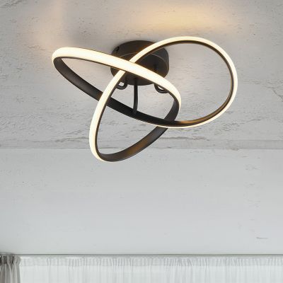 Plafonieră design neagră, Suat, 15W, LED 3000K