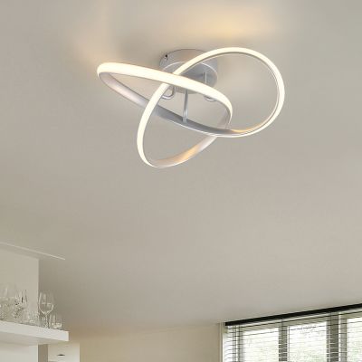 Plafonieră design argintie, Suat, 15W, LED 3000K