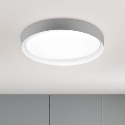 Lampă de tavan modernă gri, Joas, 24W, LED reglabil de la alb cald la alb rece, con telecomando