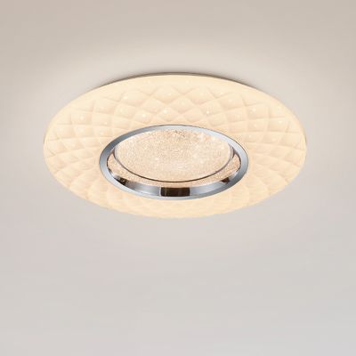 Lampă de tavan modernă albă, Neema, 22W, LED reglabil de la alb cald la alb rece, con telecomando