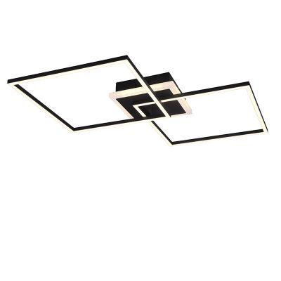 Lampă de tavan modernă neagră, Naud, 29W, LED 3000K, con telecomando