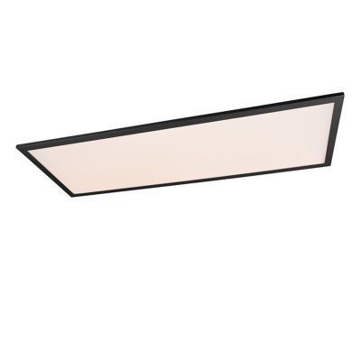 Lampă de tavan modernă neagră, Marlise, 33,5W, LED reglabil de la alb cald la alb rece, con telecomando