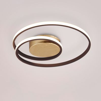 Lampă de tavan modernă ruginie, Sassandra, 22W, LED 3000K, dimmabil în 3 trepte