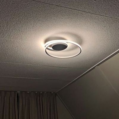 Lampă de tavan modernă albă, Sassandra, 22W, LED 3000K, dimmabil în 3 trepte