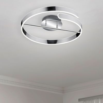 Lampă de tavan design crom, Resy, 37W, LED 4000K, dimmabil în 3 trepte