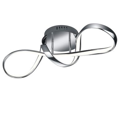 Plafonieră design crom, Renso, 28W, LED 4000K, dimmabil în 3 trepte