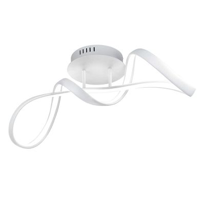 Plafonieră design albă, Renso, 28W, LED 4000K, dimmabil în 3 trepte