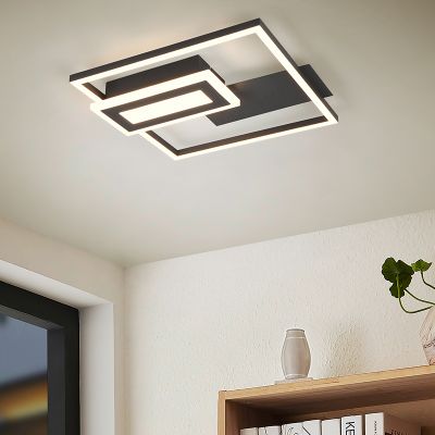 Lampă de tavan design neagră, Shun, 22W, LED 3000K