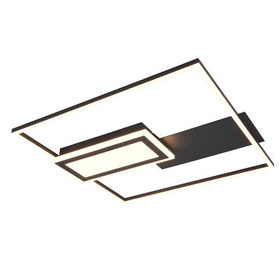 Lampă de tavan design neagră, Shun, 32W, LED reglabil de la alb cald la alb rece