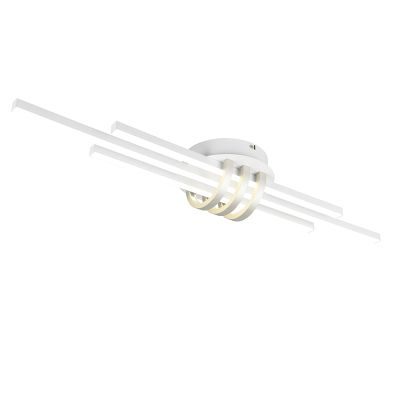 Lampă de tavan modernă albă, Saloua, 20W, LED 4000K, dimmabil în 3 trepte