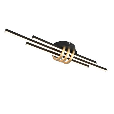 Lampă de tavan modernă neagră, Saloua, 20W, LED 3000K, dimmabil în 3 trepte