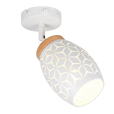 Spot de perete modern alb, Delana, con întrerupător