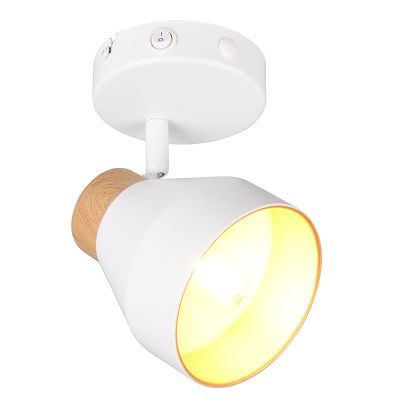 Spot de perete modern alb, Riette, con întrerupător