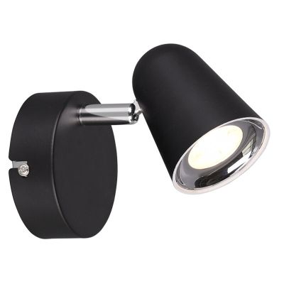 Spot de perete modern negru, Taj, 3W, LED 3000K