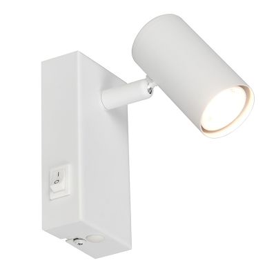 Aplică de perete modernă albă, Suradj, con întrerupător
