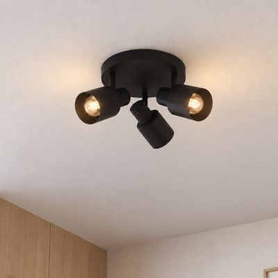 Spot LED de tavan negru din aluminiu, Eleno