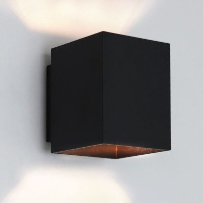 Aplică de perete up down neagră modernă, Dalila