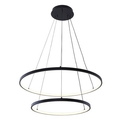 Lustră neagră design, Kubra, 50W, LED reglabil de la alb cald la alb rece
