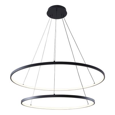 Lustră pentru masă de dining neagră design, Kubra, 60W, LED reglabil de la alb cald la alb rece