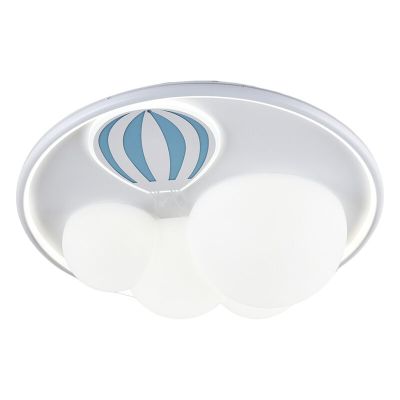 Plafonieră copii albastră din metal, Balloon, 42W, LED 3000K, dimmabil în 3 trepte