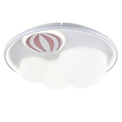 Plafonieră copii roz din metal, Balloon, 42W, LED 3000K, dimmabil în 3 trepte