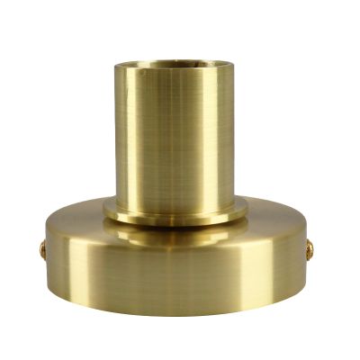 Lampă de masă fără abajur aurie din aluminiu, Rika, con întrerupător